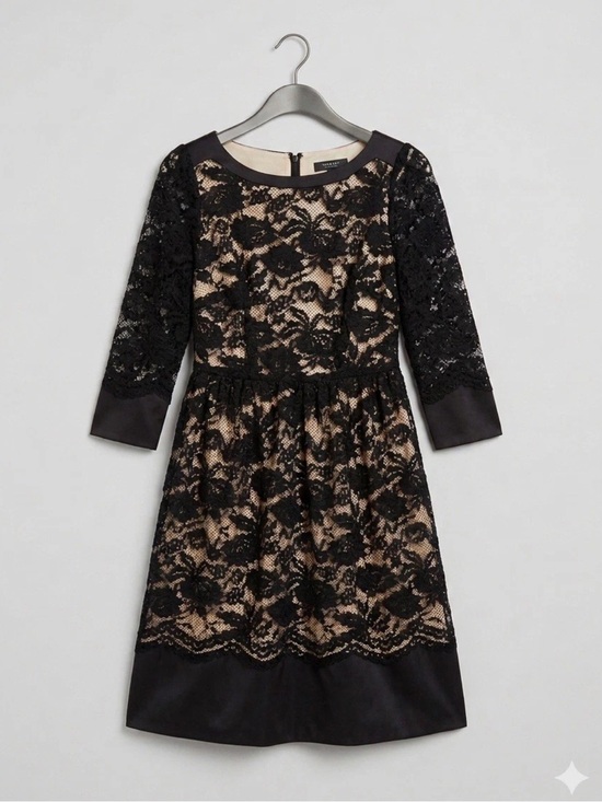 Elie Tahari Dresses & Skirts - Tahari Arthur S. Levine NWOT Black Lace Fit & Flare Dress Size 0 Cocktail LBD
